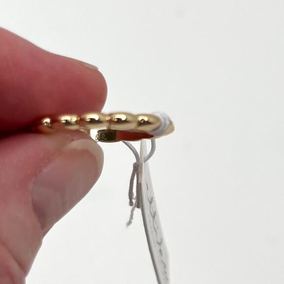 Ettika Fashion Jewelry  3 Gold Rhinestone Ring Set GTRS078 7.5/8 NWT - Picture 7 of 8